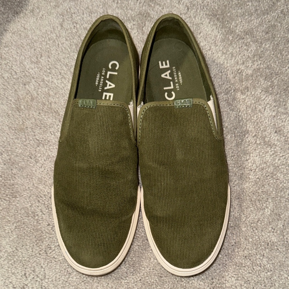Clae Men's Olive Slip-On Loafers